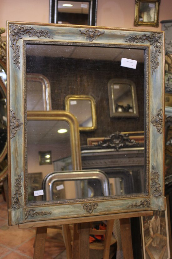 Miroir Ancien Patine Et Mercure 70 X 82