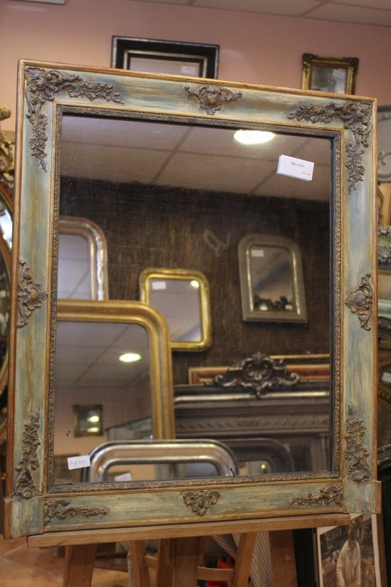 Miroir Ancien Patine Et Mercure 70 X 82