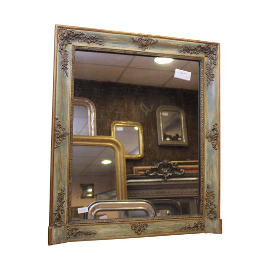 Miroir Ancien Patine Et Mercure 70 X 82