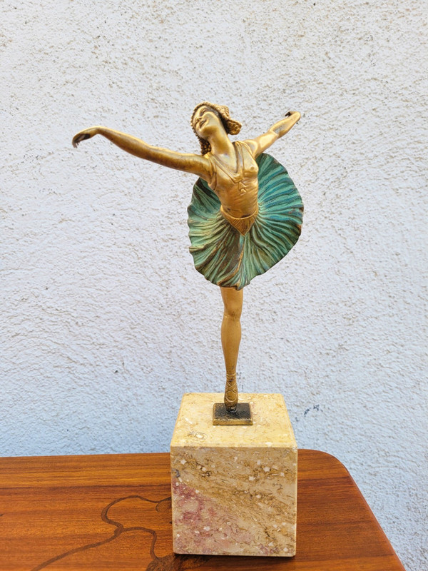 H Fournier, Ballerina-Tänzerin, Art Deco, 20. Jahrhundert