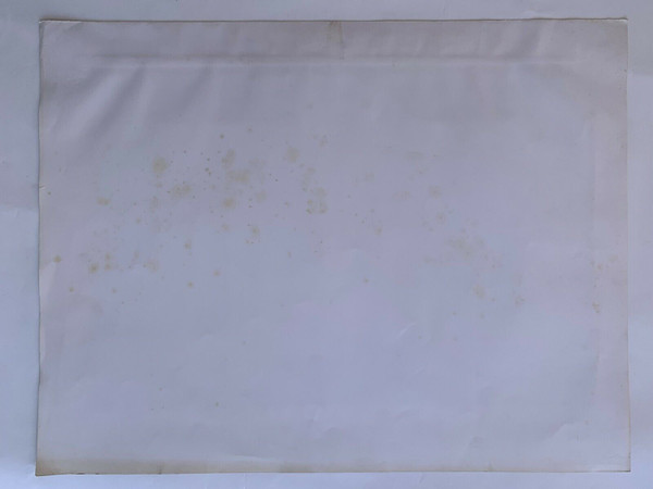 Aquarelle originale signée AF château d'Ereham 1874 V. Saulnier Normandie