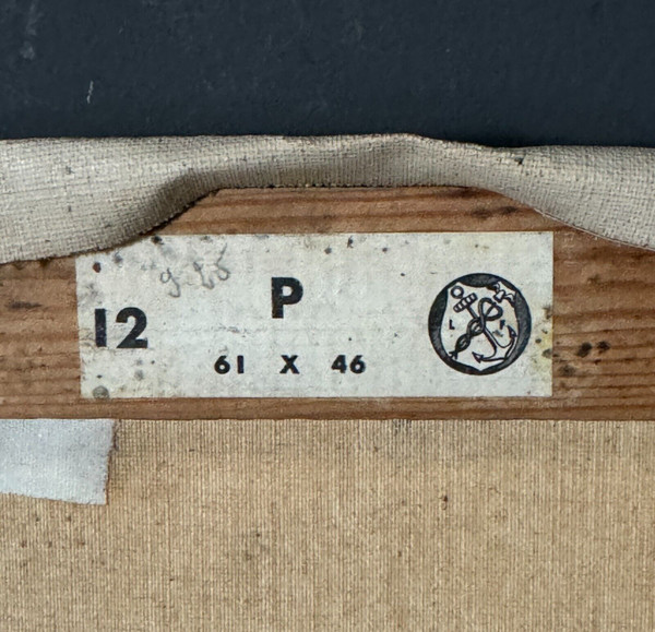 Öl auf Leinwand Stillleben Blumenstrauß Mitte des 20. Jahrhunderts