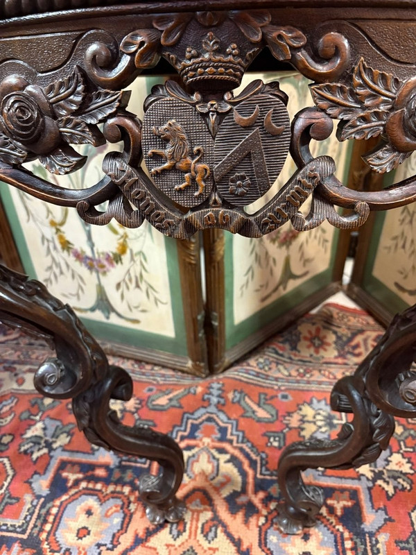 CONSOLE EN CHENE DE STYLE LOUIS XV