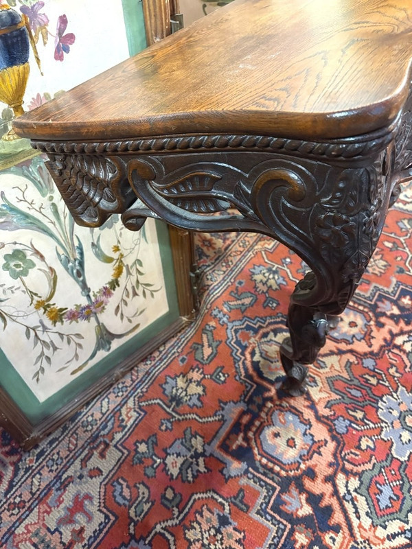 CONSOLE EN CHENE DE STYLE LOUIS XV