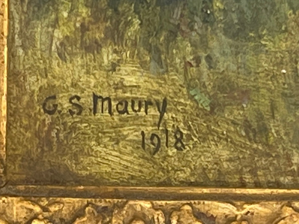 tableau Georges Sauveur MAURY 1872-1933 Baigneuses oeuvre datée 1918 