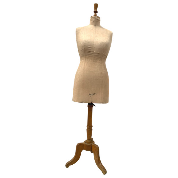 Antico manichino da sartoria su cavalletto XX secolo