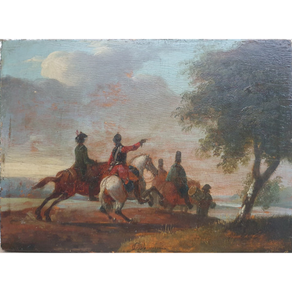 18th century Dutch school - Cavalry scene