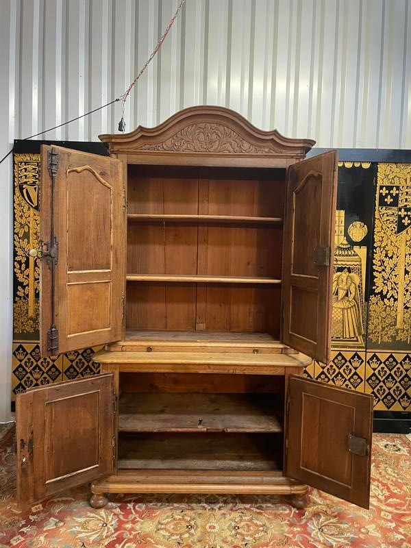 Zweiteiliges Renaissance-Sideboard aus geschnitzter Eiche