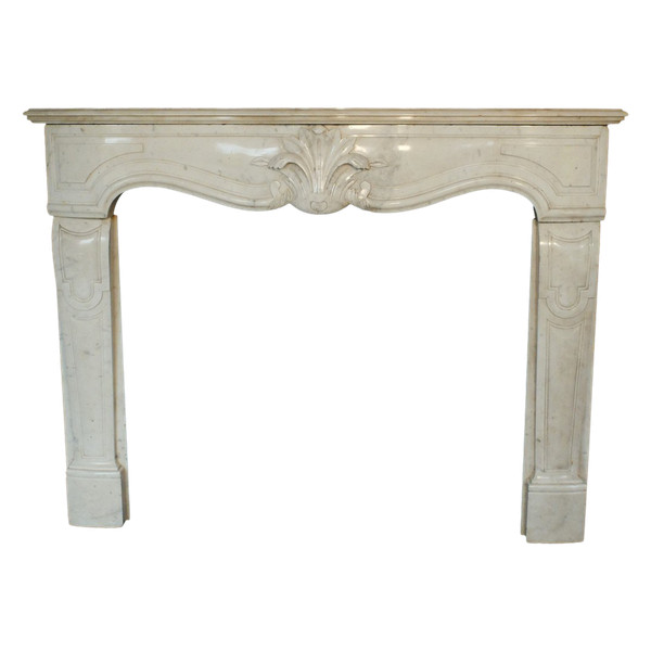 18th century white marble mantel
