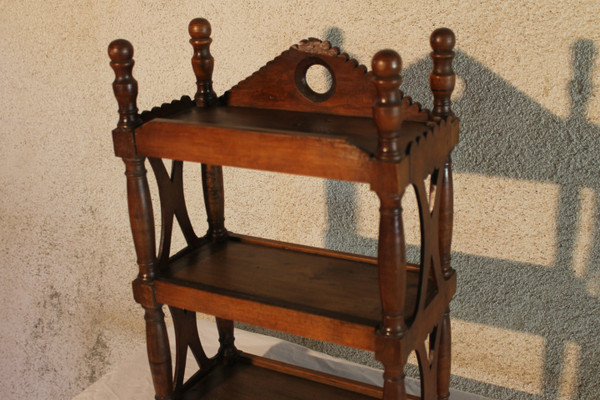 Petite étagère ou verriot en bois fruitier époque 19ème Origine Provence