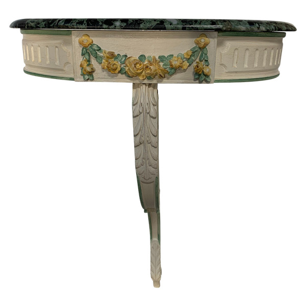 Louis XVI style wall console in lacquered wood XX century