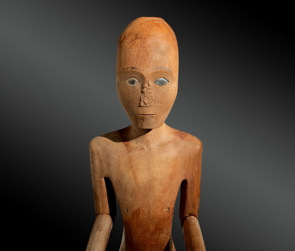 MANNEQUINO FUNERALE MASCHILE chiamato cultura Tau-Tau Toradja, Grandi Isole della Sonda, isola di Sulawesi,