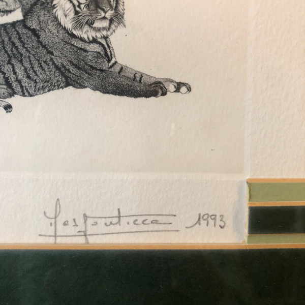 Tigers lithograph