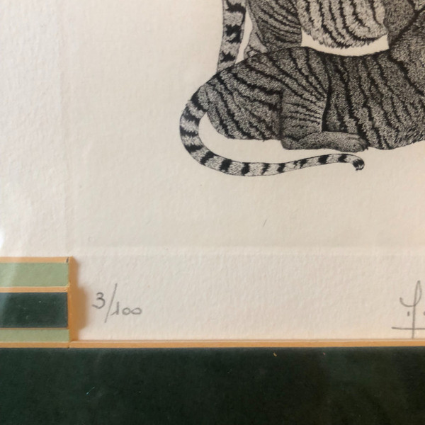 Tigers lithograph