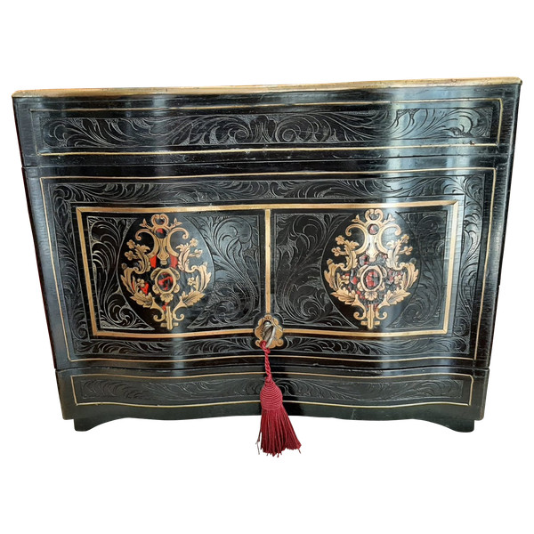 Cave à Liqueur  Napoléon III -  Boîte Marqueterie XIX Siècle