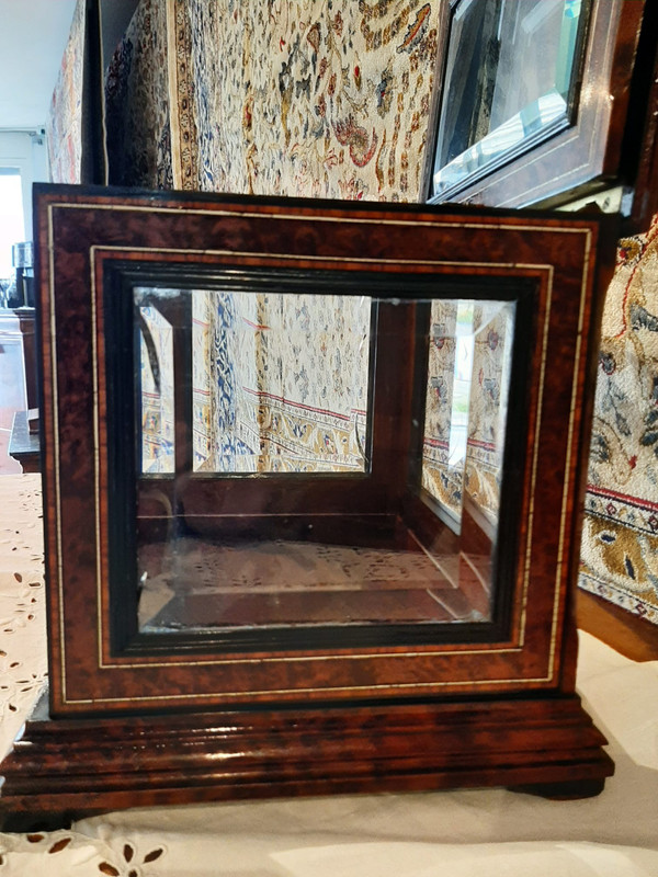 LIQUORE NAPOLEONE III - SEZIONI IN INTARSIO E VETRO MOLATO - FRANCIA
