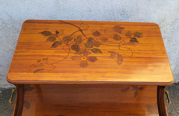 Majorelle, Table à Thé Aux Clématites, Art Nouveau, Fin XIXème Début XXème Siècle