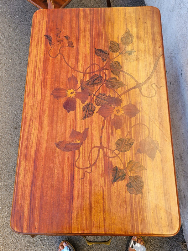 Majorelle, Table à Thé Aux Clématites, Art Nouveau, Fin XIXème Début XXème Siècle