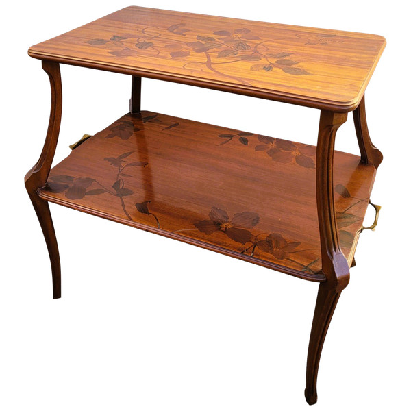 Majorelle, Table à Thé Aux Clématites, Art Nouveau, Fin XIXème Début XXème Siècle