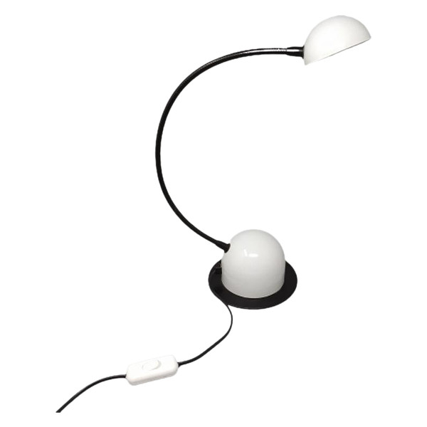 1970er Jahre Wunderschöne weiße Tischlampe von Veneta Lumi. Hergestellt in Italien
