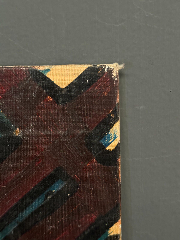 Oil on board by J. Gauthier 1963 modern geometric composition
