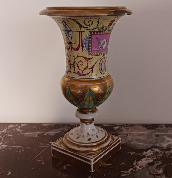 Parigi 1790 circa - grande vaso in porcellana medicea - decorazione Salembier