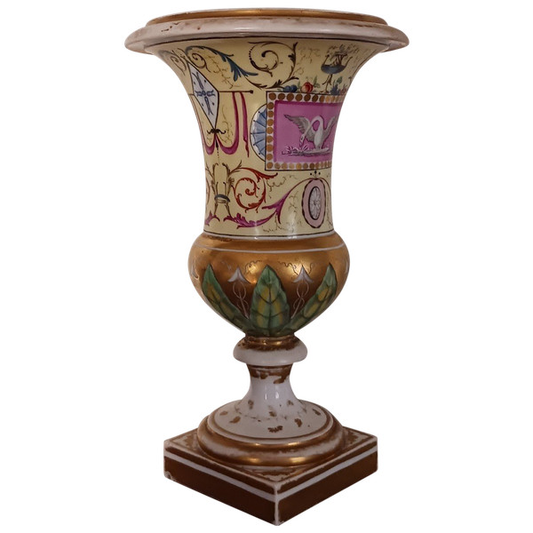 Parigi 1790 circa - grande vaso in porcellana medicea - decorazione Salembier