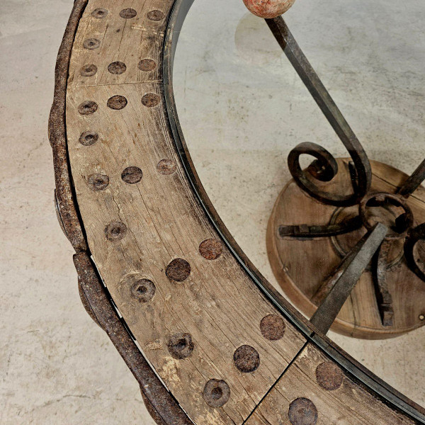 19th century wrought iron round table