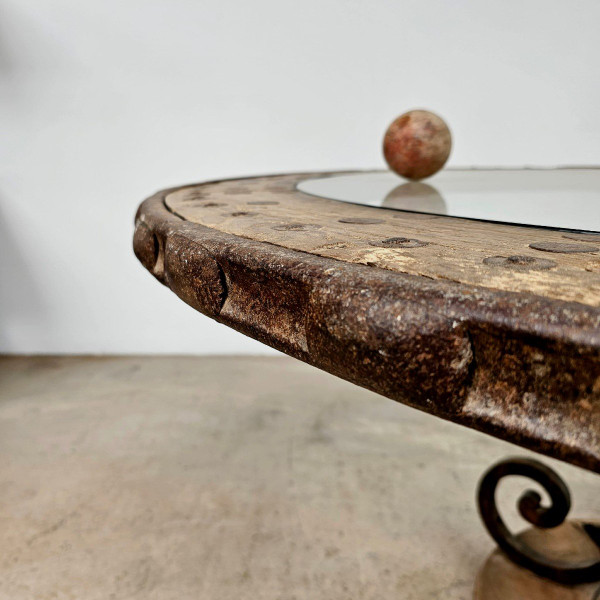 19th century wrought iron round table