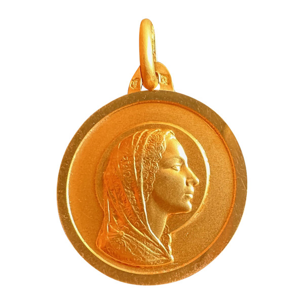 Médaille Vierge Or 18 Carats.