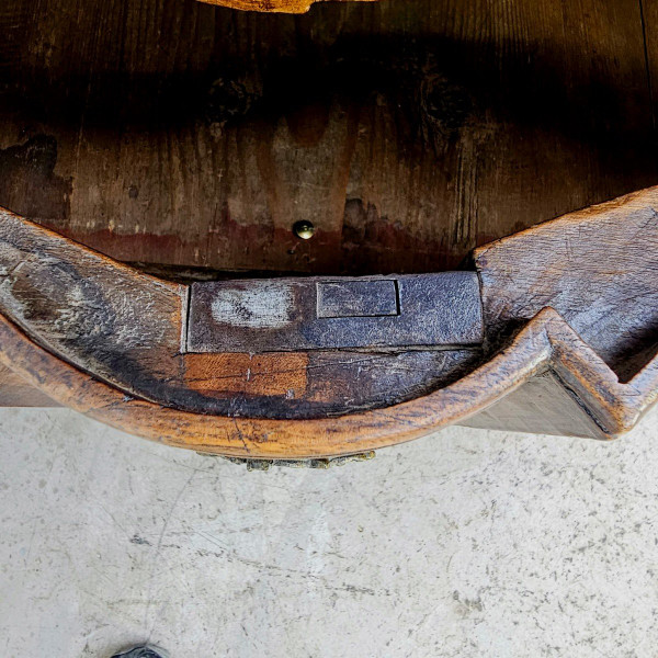 18th century walnut crossbow chest of drawers