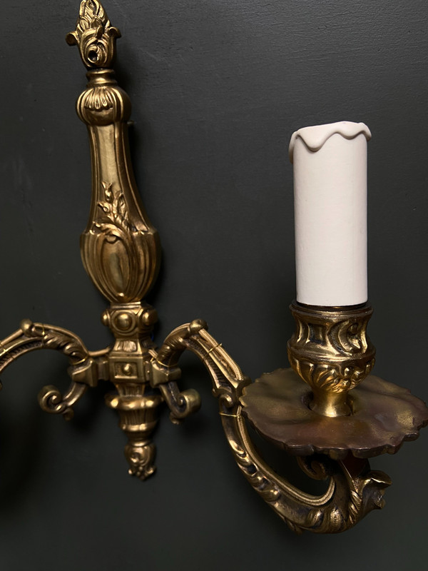 Paar Wandleuchten Rocaille-Stil