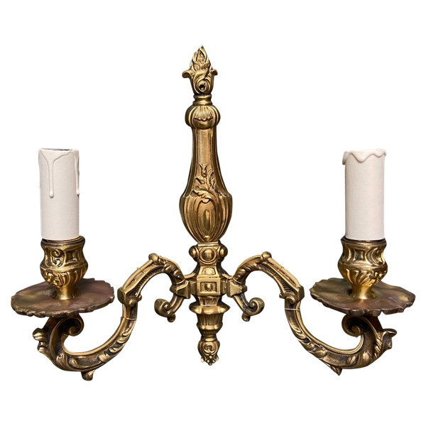 Paar Wandleuchten Rocaille-Stil