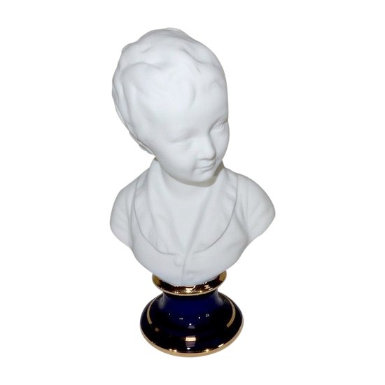  Small Bust of Alexandre Brongniart in Biscuit of Limoges, after J.A. Houdon - Middle 20th century