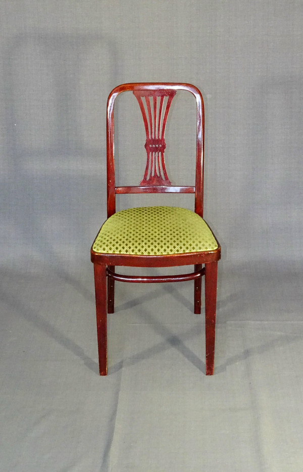 Set of 4 Art-deco chairs by Thonet, N°A78, circa 1930