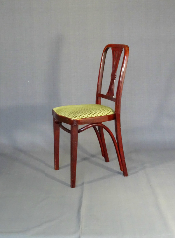 Set of 4 Art-deco chairs by Thonet, N°A78, circa 1930