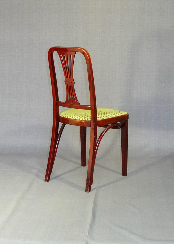 Set of 4 Art-deco chairs by Thonet, N°A78, circa 1930