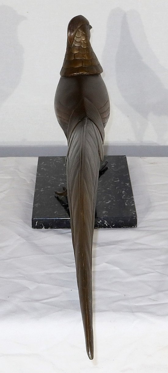  Important sculpture "The Pheasant" by Lorino, Art Deco - Early 20th century
