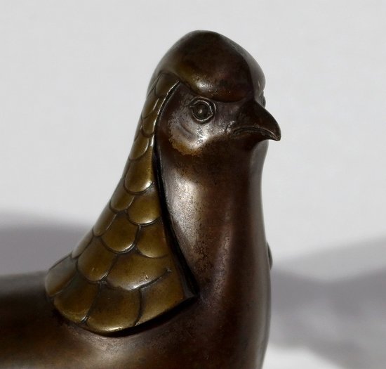  Important sculpture "The Pheasant" by Lorino, Art Deco - Early 20th century
