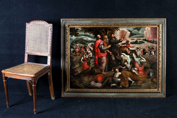Flämische Schule XVI. Jh., 130 cm, Werkstatt Meister Verlorener Sohn 1530/1580, Passage Rotes Meer