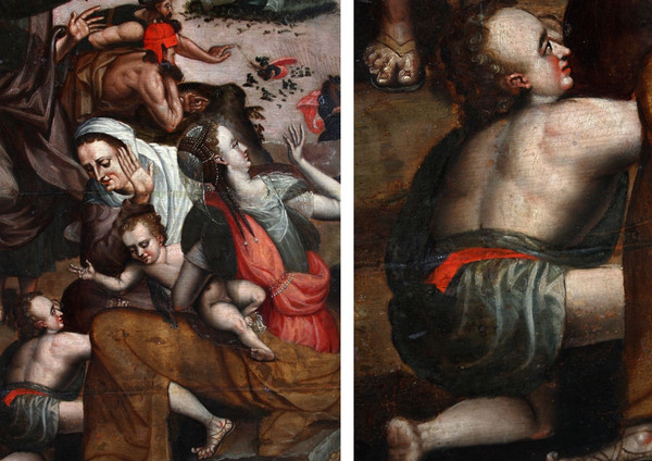 Flämische Schule XVI. Jh., 130 cm, Werkstatt Meister Verlorener Sohn 1530/1580, Passage Rotes Meer