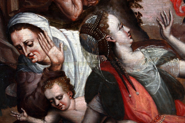 Flämische Schule XVI. Jh., 130 cm, Werkstatt Meister Verlorener Sohn 1530/1580, Passage Rotes Meer