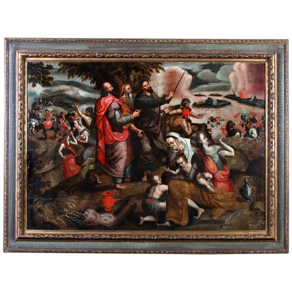 Flämische Schule XVI. Jh., 130 cm, Werkstatt Meister Verlorener Sohn 1530/1580, Passage Rotes Meer
