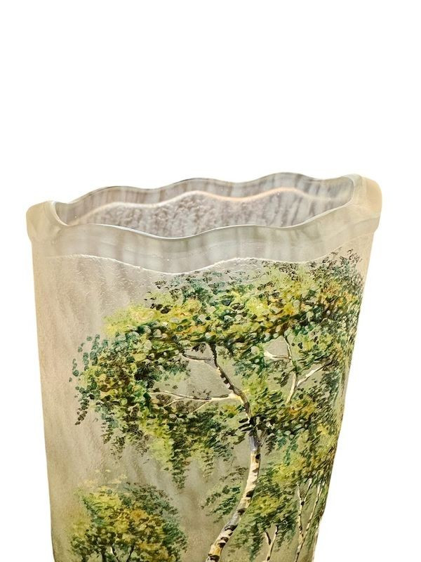 Lamartine Vase Art Nouveau "Paysage Lacustre"