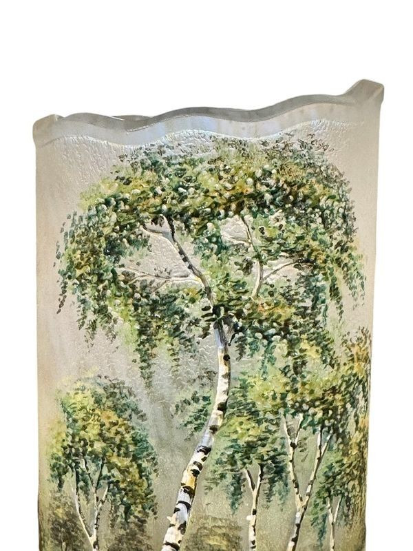 Lamartine Vase Art Nouveau "Paysage Lacustre"