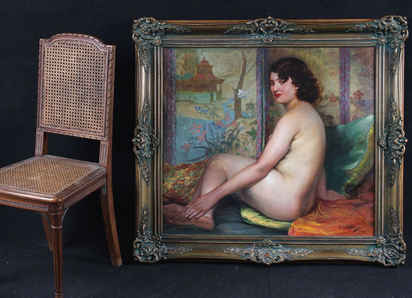 Nackt von 1944, von Emile Van Damme, 112 cm, Französische Schule