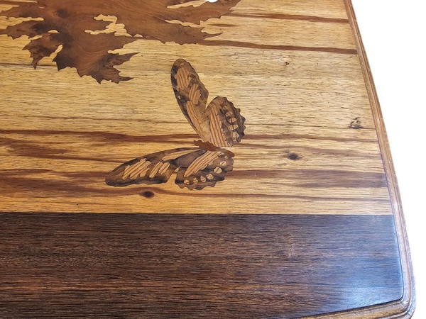 Emile Gallé Table à Ecrire Art Nouveau "Ombelles et Papillons"