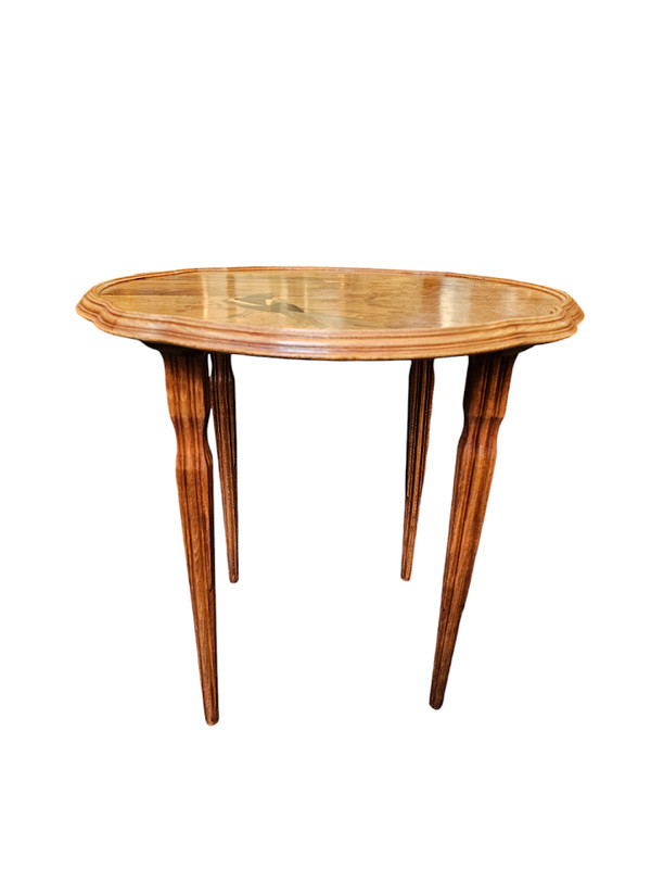 Emile Gallé Table Basse Art Nouveau "La Pie"