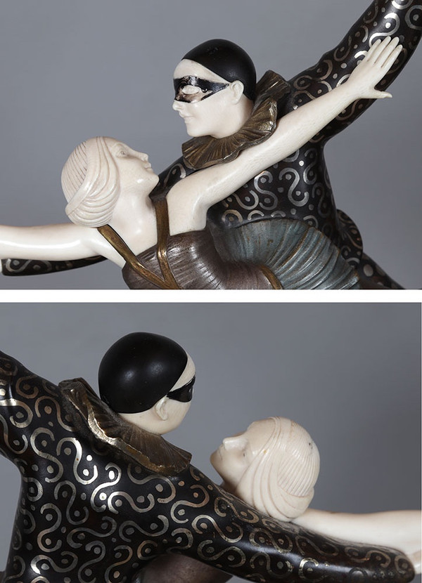 Alexandre KELETY 1874/1940, criselefantino 48 cm, Art Déco, le ballerine
