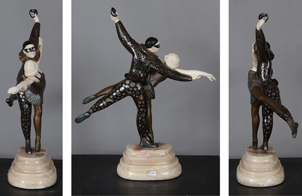 Alexandre KELETY 1874/1940, criselefantino 48 cm, Art Déco, le ballerine
